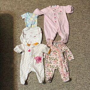 5 piece baby girl bundle 3 months